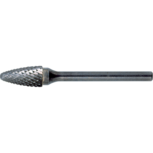 Solid Carbide Burrs - Tree Shape with Ball Nose, SF-1, 1/4" Dia., 5/8" Depth of Cut Par Equipment
