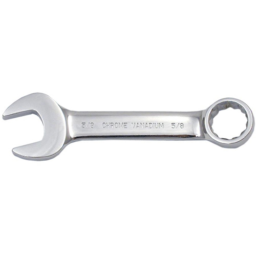 Cl&eacute; mixte courte enti&egrave;rement polie, 12 pans, 3/8", Fini Chrome Par Equipment