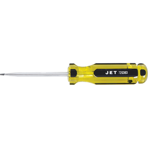 Tournevis &agrave; fentes avec manche g&eacute;ante SDS-3R, Tige de 3/16", Ronde, 3" lo, Prise en Plastique Par Equipment