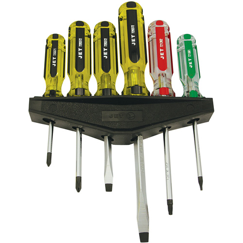 Jumbo Handle Screwdriver Set, 6 Par Equipment