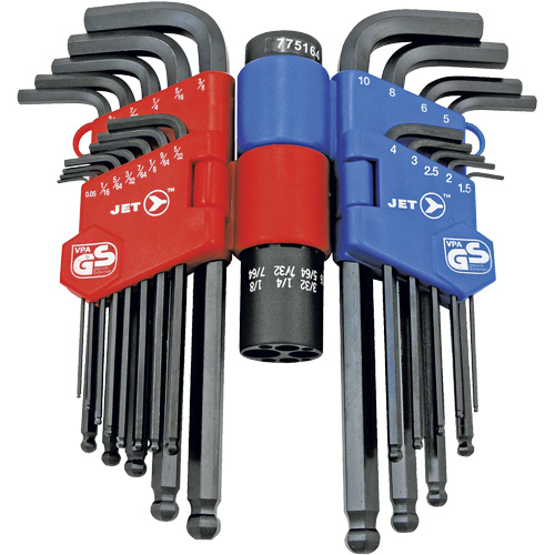 JBHK-22SM Ball Nose Hex Key Set, 22 Pcs., Metric & Imperial Par Equipment