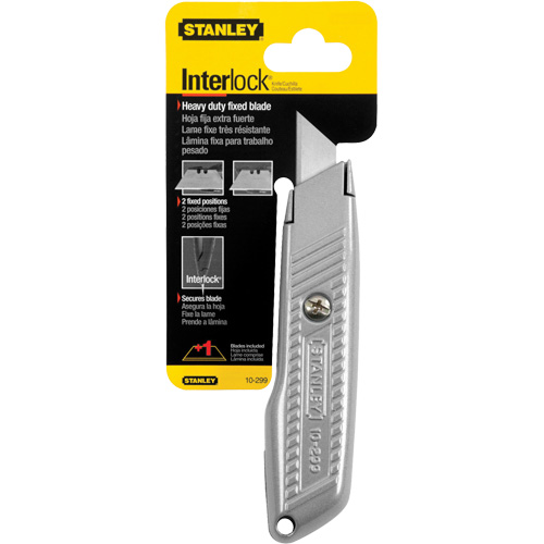 Fixed Blade Interlock&reg; Utility Knife, 5-1/2", Metal Blade Par Equipment