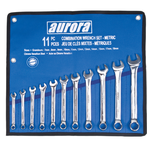 Wrench Set, Combination, 11 Pieces, Metric Par Equipment