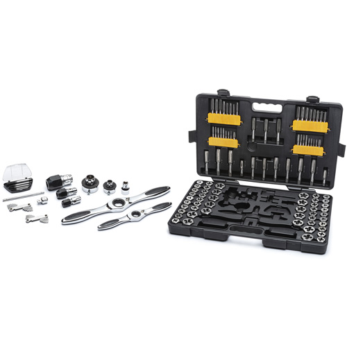 SAE/Metric Ratcheting Tap & Die Set, 114 Pieces Par Equipment