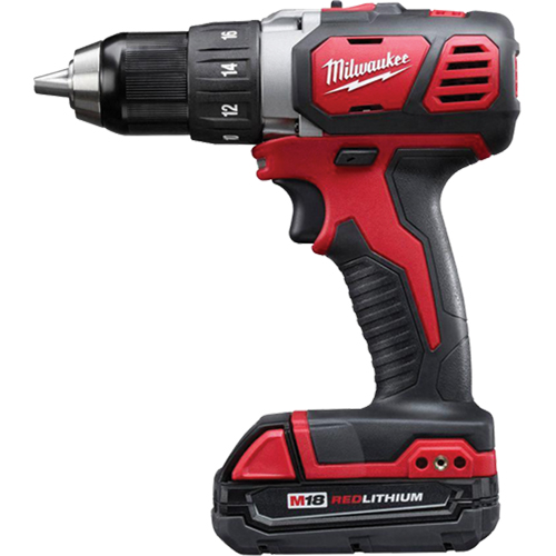 M18 Compact Drill/Driver Kit, Lithium-Ion, 18 V, 1/2" Chuck, 500 in-lbs Torque Par Equipment