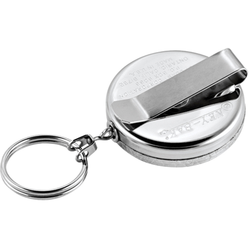 The Original Key Reel, Chrome, 24" Cable, Belt Clip Attachment Par Equipment