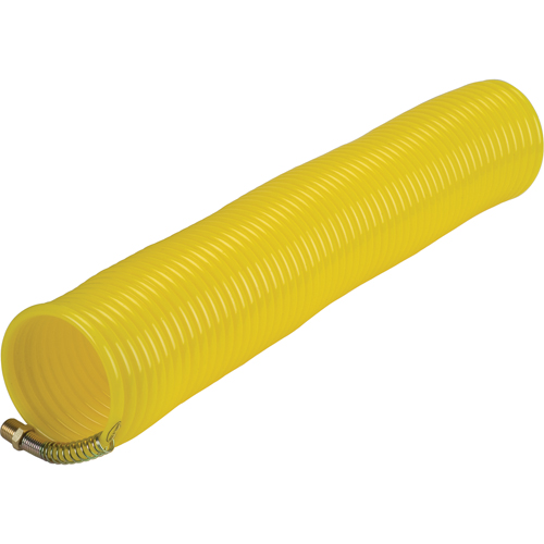 Nylon Coil Air Hoses With  Fittings, Air, 1/4" ID x 50' L, Nylon, 200 PSI at 23°C Par Equipment
