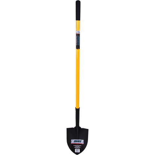 Round Point Shovel, Tempered Steel Blade, Fiberglass, Straight Handle Par Equipment