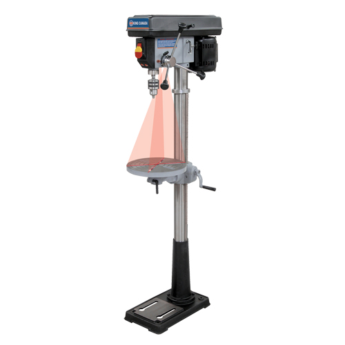 Floor Drill Presses With Laser, 13", 5/8" Chuck, 3600 RPM Par Equipment