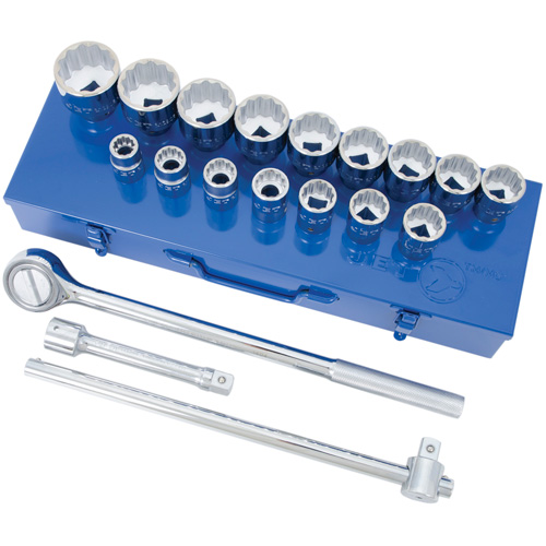 SW7521 12-Point SAE Socket & Socket Wrench Set, 21 Pcs, 3/4" Drive Size Par Equipment