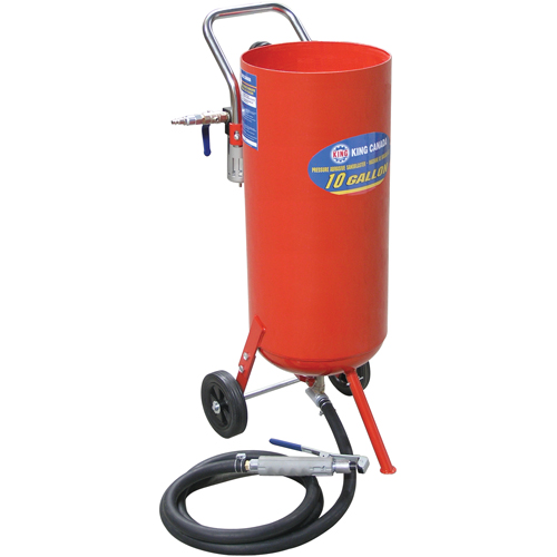 Pressure Abrasive Sandblasters, 6-25 CFM, 8.3 Gal. (10 US Gal) Tank Par Equipment