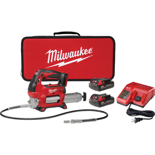 M18 Cordless 2-Speed Grease Gun Kit, Lithium-Ion, 18 V Par Equipment
