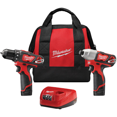 M12 Cordless 2-Tool Combo Kit, Lithium-Ion, 12 V Par Equipment