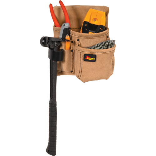 Demi-Tablier De Menuisier, Porte-outil multiple, Cuir, 4 Poches Par Equipment