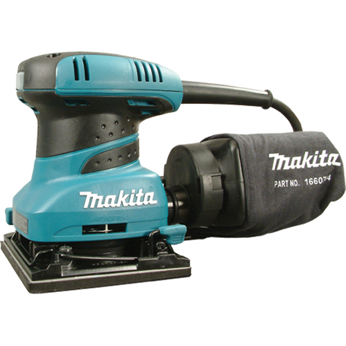 1/4 Sheet Finish Sander, 4-1/2 " x 5-1/2"/4-3/8" x 4" Sand Paper, 1.6 A, 120 V, 14,000 OPM Par Equipment