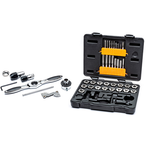 SAE Ratcheting Tap & Die Set, 42 Pieces Par Equipment