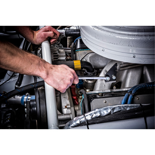 Jeu de cl&eacute;s longues &agrave; coupe &agrave; 12 pans avec pochette &agrave; outils roulable, Combinaison, 15 morceaux, Imp&eacute;rial Par Equipment