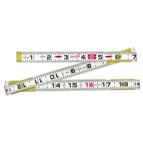 R&egrave;gle Red End, 2 m lo, Bois, Graduations de 1 mm Par Equipment