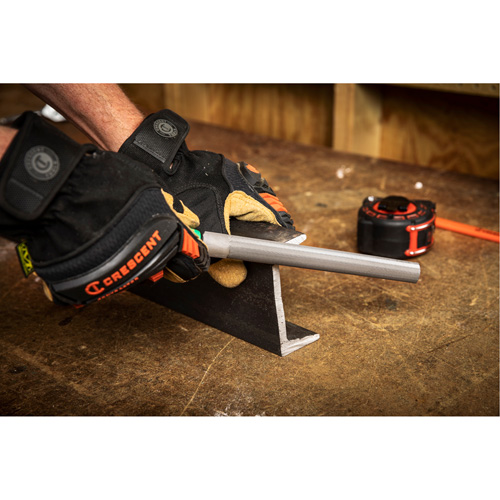 Double Cut File with Green Handle, Half Round, 8", Bastard Par Equipment