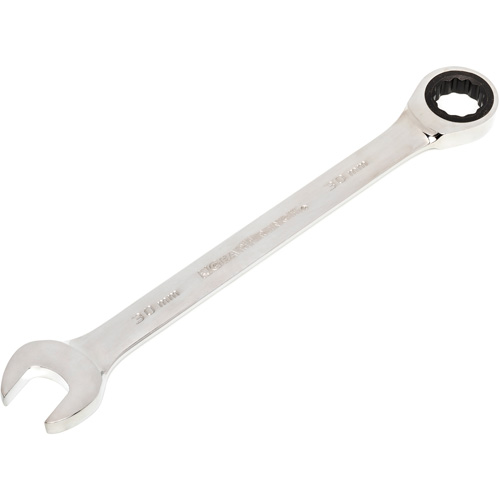72-Tooth Ratcheting Combination Wrench, 12 Point, 30 mm, Chrome/Polished Finish Par Equipment