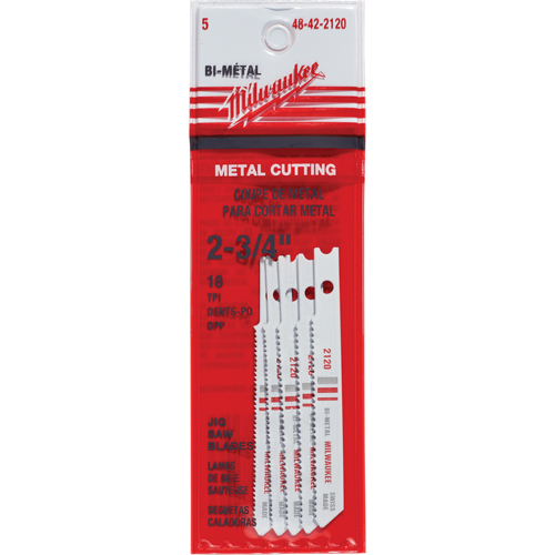 Lames de scie sauteuse, Bim&eacute;tal, Tige en U, 2-3/4" lo, 18 dents par pouce Par Equipment
