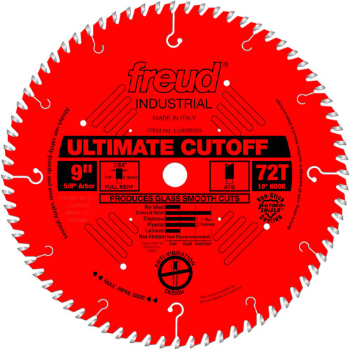 TCS Industrial Saw Blade - Crosscut & Finishing, 9", 72 Teeth, Wood Use Par Equipment