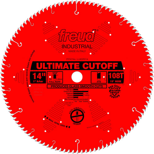 TCS Industrial Saw Blade - Crosscut & Finishing, 14", 108 Teeth, Wood Use Par Equipment