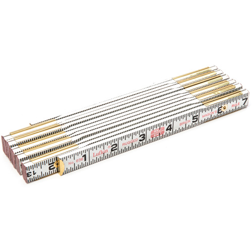R&egrave;gle de maçon Red End, 6' lo, Bois, Graduations de 1/16" Par Equipment