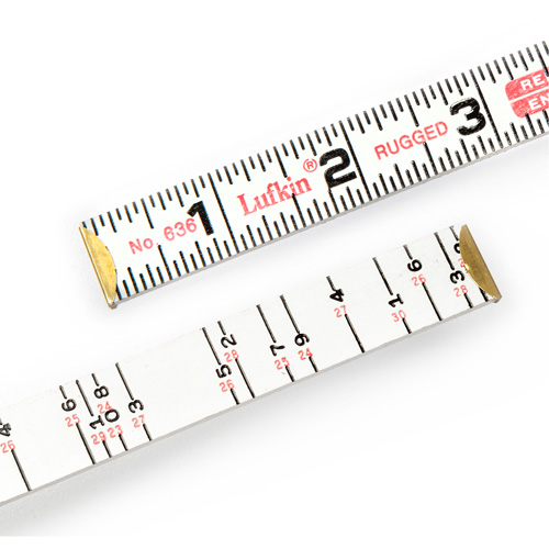 R&egrave;gle de maçon Red End, 6' lo, Bois, Graduations de 1/16" Par Equipment