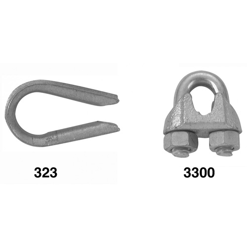 Wire Rope Clips with Thimble Set Par Equipment