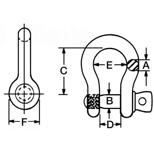 Carbon Steel Anchor Shackle Par Equipment