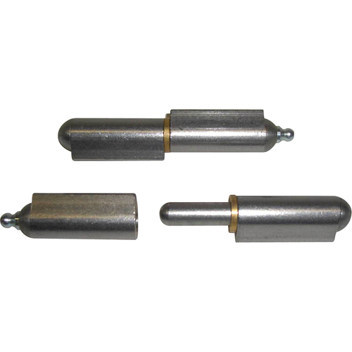 Weld-On Hinge with Washer, 1/2" Dia. x 6" L, Aluminum w/Fixed Stainless Steel Pin Par Equipment