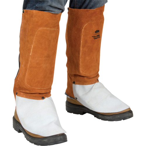 Leather Spats, 14" L, Lava Brown Par Equipment