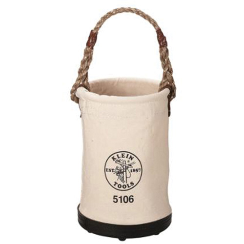 Straight-Wall Bucket, 14" H, Canvas, Beige Par Equipment