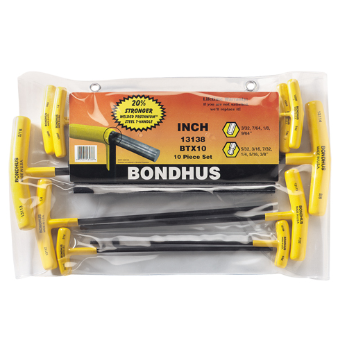 Jeu de cl&eacute;s hexagonales Ball Driver, 10 mcx, Imp&eacute;rial Par Equipment