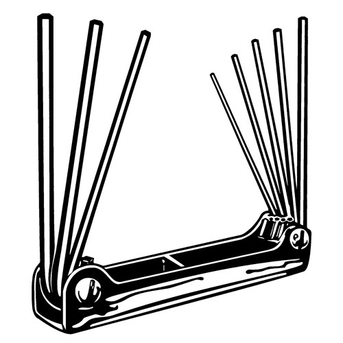 Folding Hex Key Set, 8 Pcs. Par Equipment