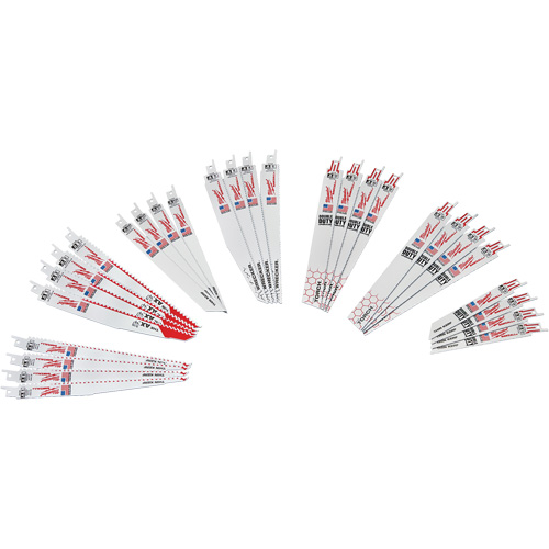 Jeu de lames de d&eacute;molition et &agrave; trait de scie &eacute;troit Sawzall Par Equipment