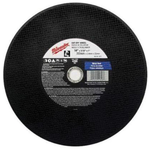 General Purpose Cut-Off Wheels, 14" x 3/32", 1" Arbor, Type 1, Aluminum Oxide, 4365 RPM Par Equipment