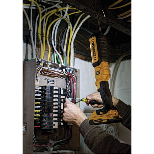 Max Cordless Hand-Held Area Light, LED, 500 Lumens, 3 Hrs. Run Time, Rechargeable Batteries, Not Included Par Equipment
