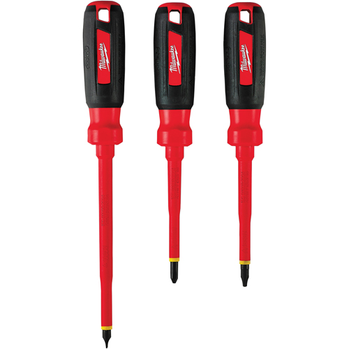 Insulated Screwdriver Kit, 1000 V, 3 Pcs Par Equipment