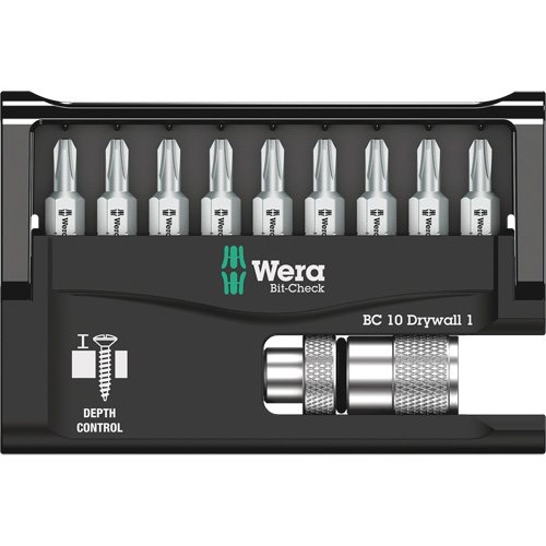 10-Piece Bit Check for Drywall Screws Par Equipment