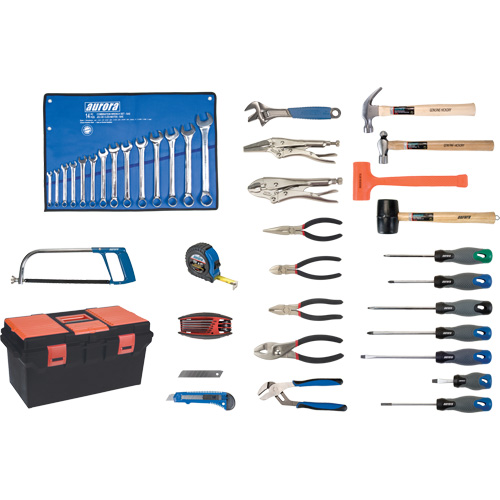 Jeu d'outils de luxe avec coffret en plastique, 56 morcea Par Equipment