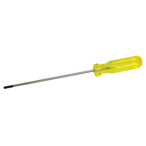 Tournevis &agrave; fente d'&eacute;lectricien, Tige de 5/32", Ronde, 9-1/2" lo, Prise en Plastique Par Equipment