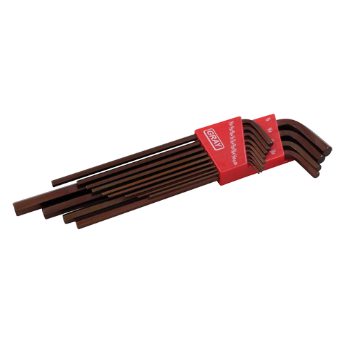Extra Long Arm Hex Key Set, 13 Pcs., Imperial Par Equipment