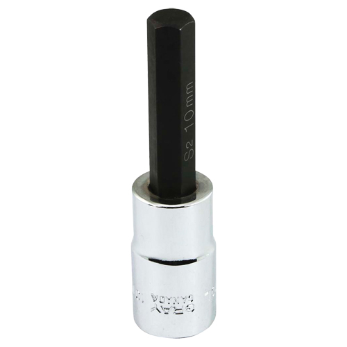 Bit Socket, Hex, 10 mm x 81 mm L, 1/2" Square Drive Drive Par Equipment