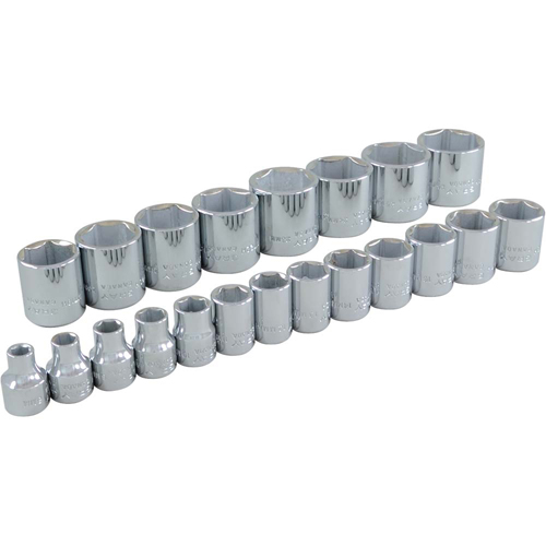 Socket Set, 21 Pcs, 3/8" Drive Size Par Equipment