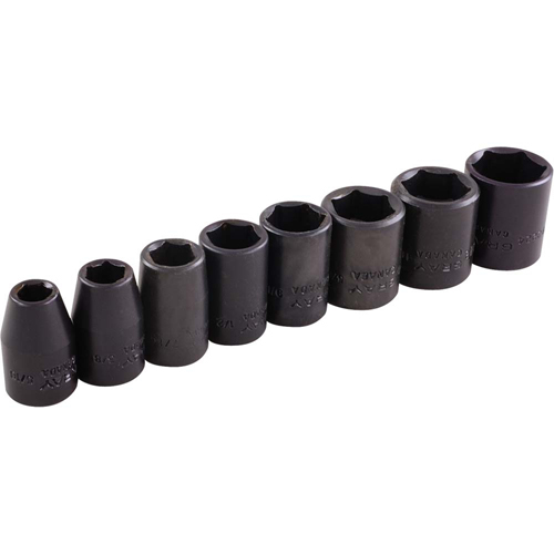 Socket Set, 8 Pcs, Impact, 3/8" Drive Size Par Equipment
