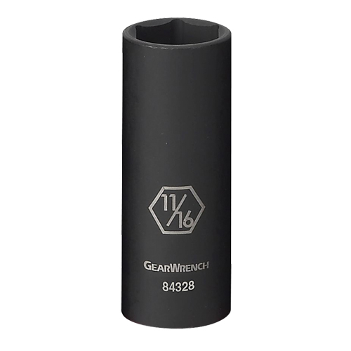 Socket, Impact, 3/4", 3/8" Drive, 6 Points, Deep Par Equipment