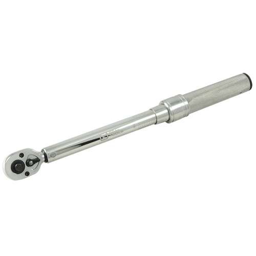 Micrometer Torque Wrench, Click, 3/8" Square Drive, 30 - 250 in-lbs. Par Equipment