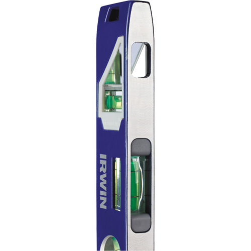 250 Series Heavy-Duty Torpedo Level, 9" L, Aluminum, 4 Vials, Magnetic Par Equipment